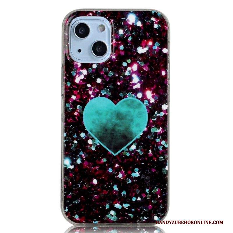 Cover iPhone 14 Cuore Glitterato