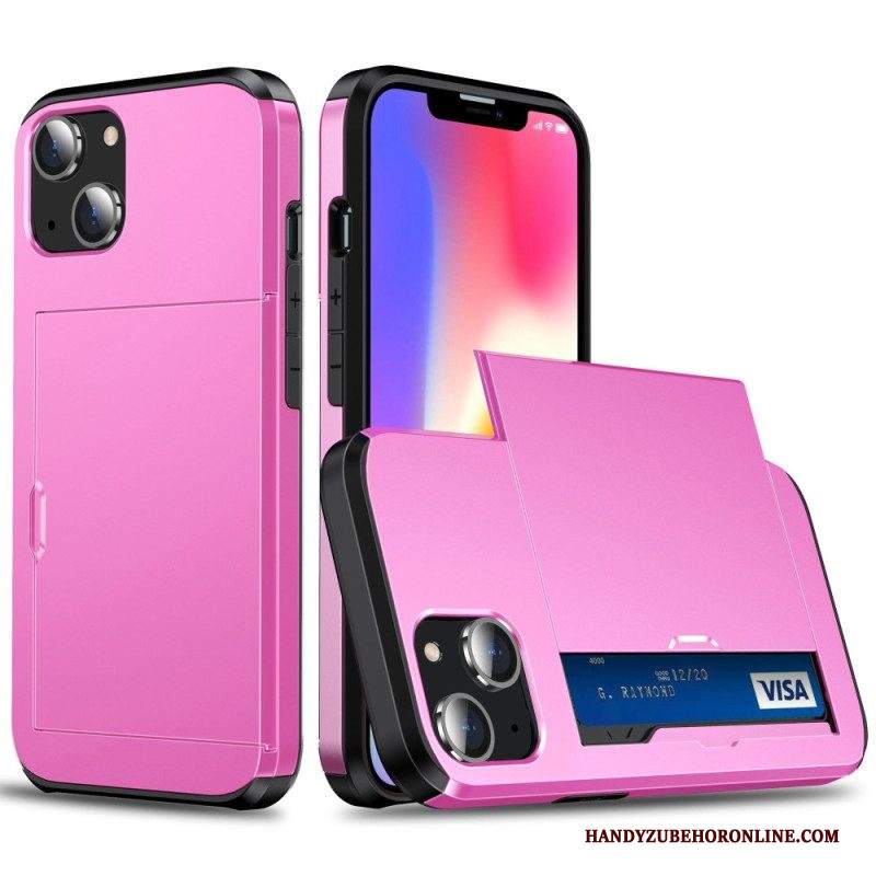 Cover iPhone 14 Due Portacarte Con Cerniera