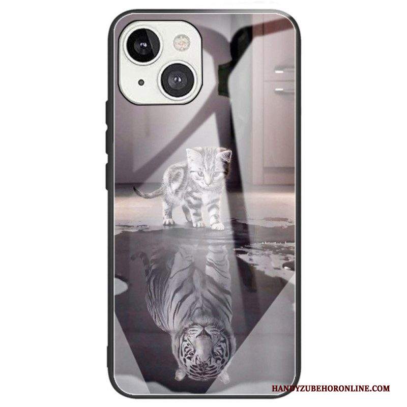 Cover iPhone 14 Kitten Dream In Vetro Temperato