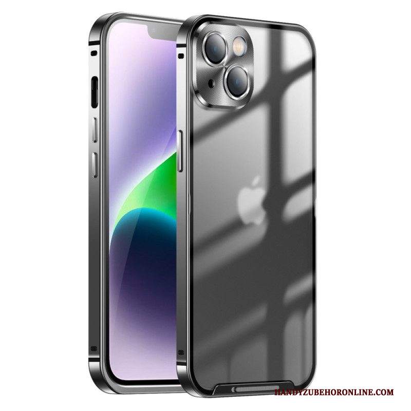 Cover iPhone 14 Plus Bordi E Retro In Lega Di Alluminio