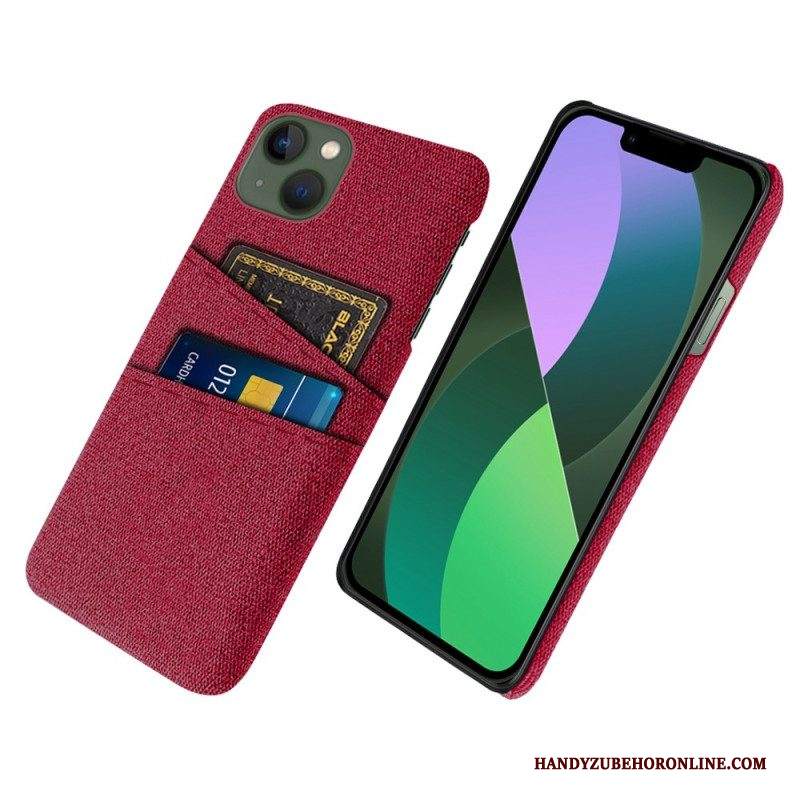 Cover iPhone 14 Plus Portacarte In Tessuto