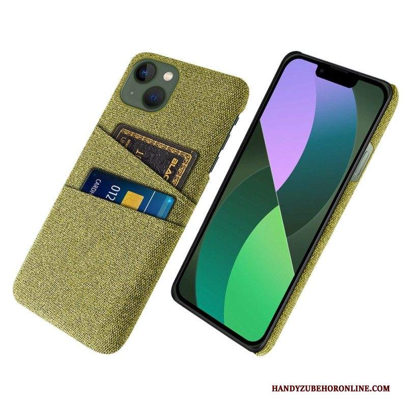 Cover iPhone 14 Plus Portacarte In Tessuto