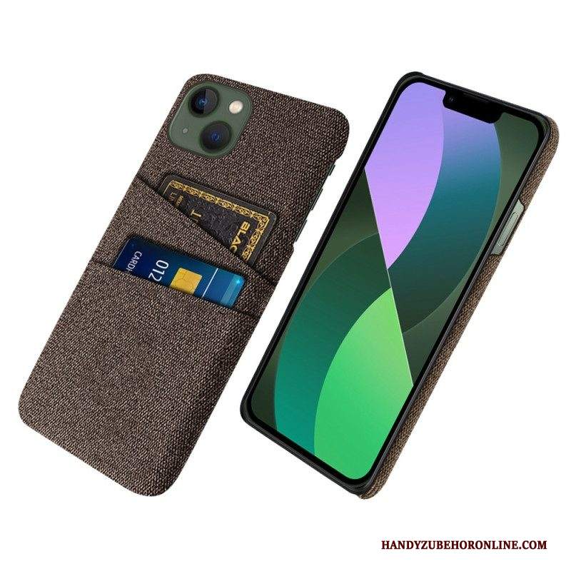 Cover iPhone 14 Plus Portacarte In Tessuto