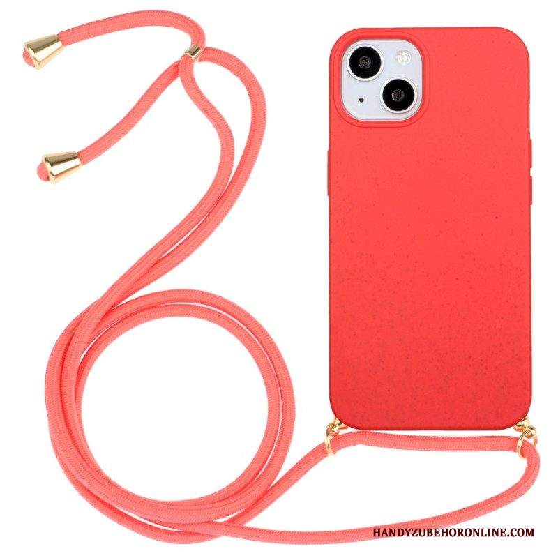 Cover iPhone 14 Plus Silicone Con Cordino Colorato