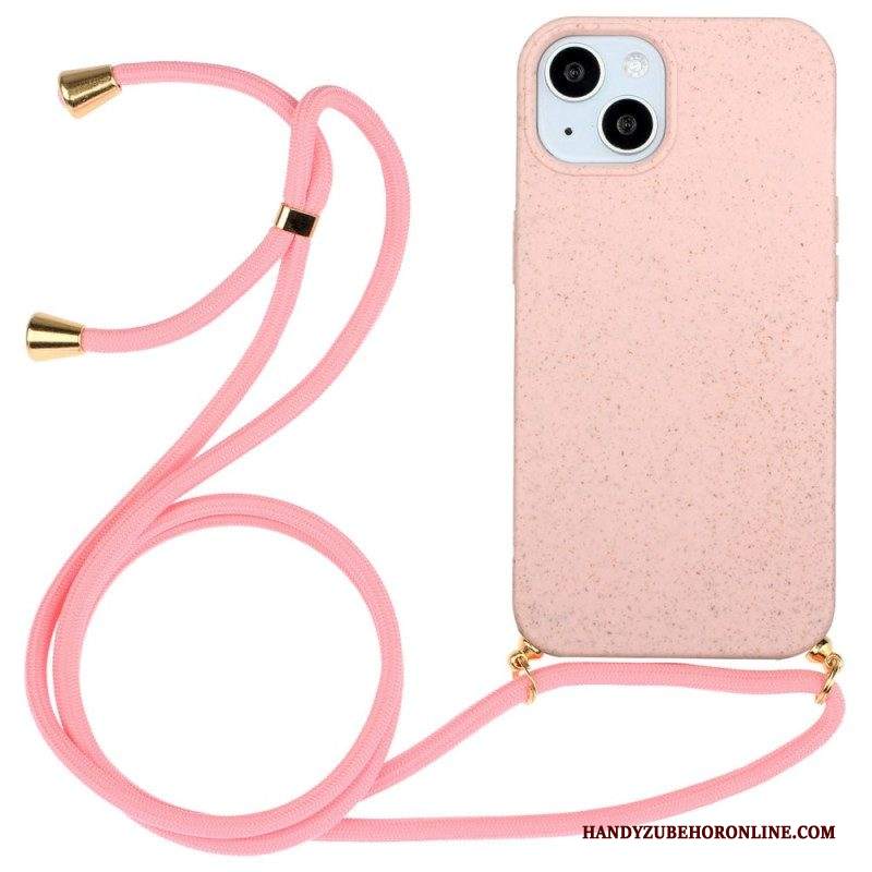 Cover iPhone 14 Plus Silicone Con Cordino Colorato