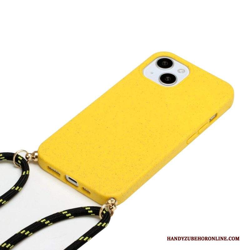 Cover iPhone 14 Plus Silicone Con Cordino Colorato