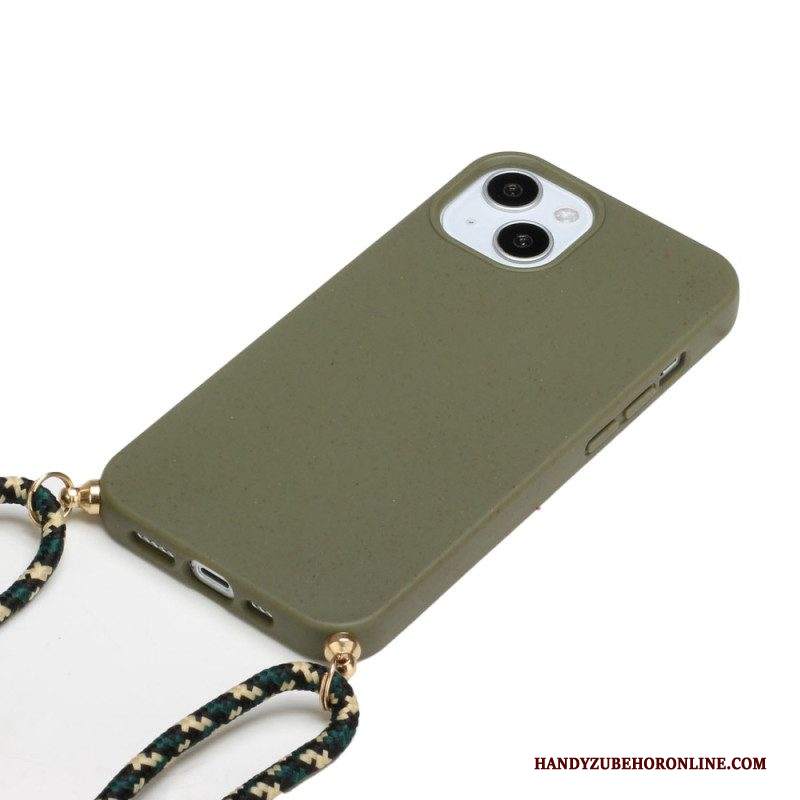 Cover iPhone 14 Plus Silicone Con Cordino Colorato