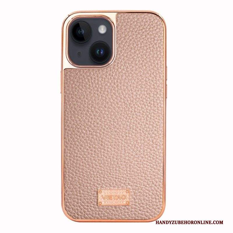 Cover iPhone 14 Plus Vietao Effetto Pelle Litchi