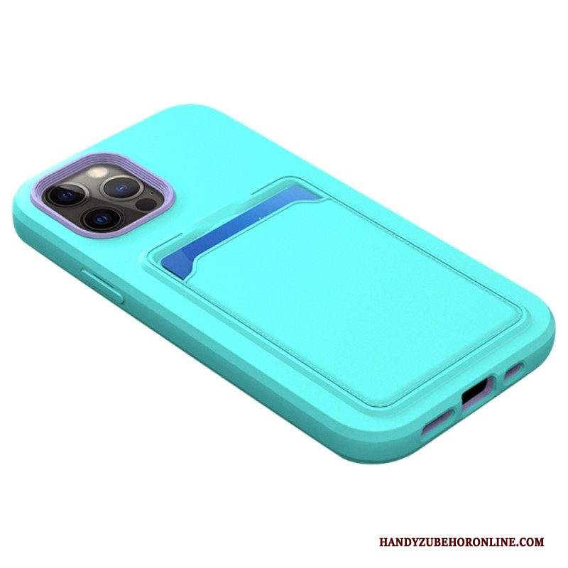 Cover iPhone 14 Porta Carte Bicolore