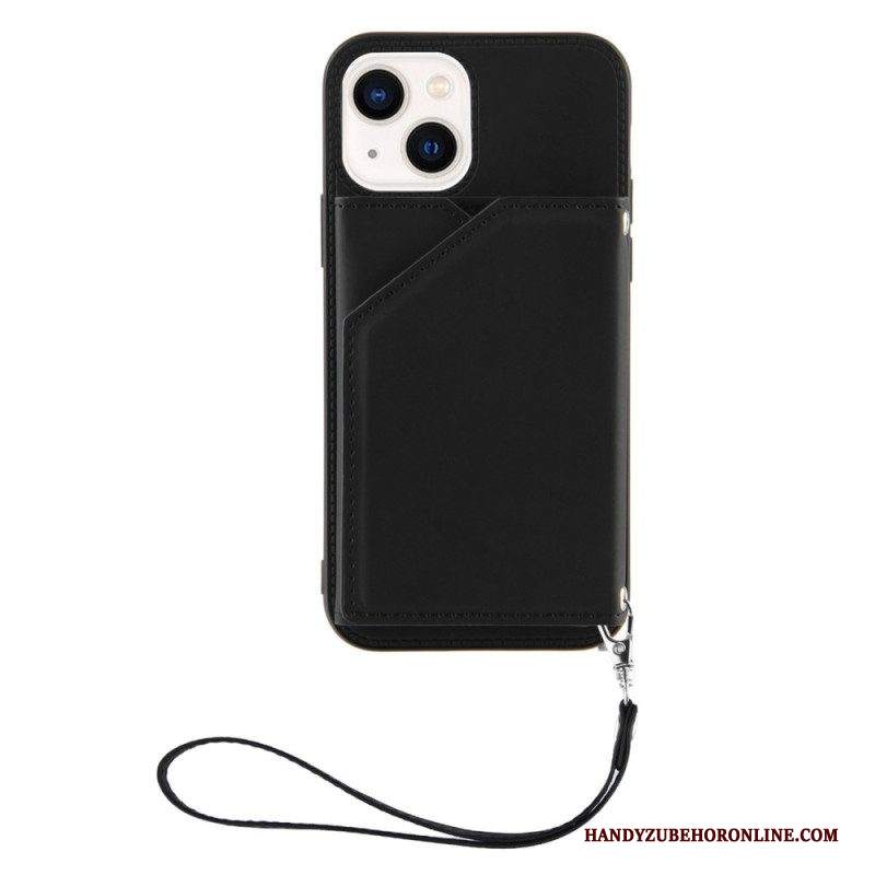 Cover iPhone 14 Portacarte Con Cinturino