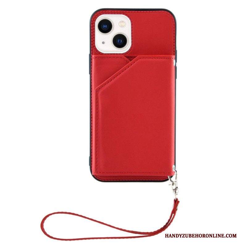 Cover iPhone 14 Portacarte Con Cinturino