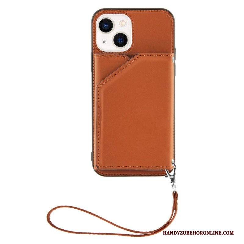 Cover iPhone 14 Portacarte Con Cinturino