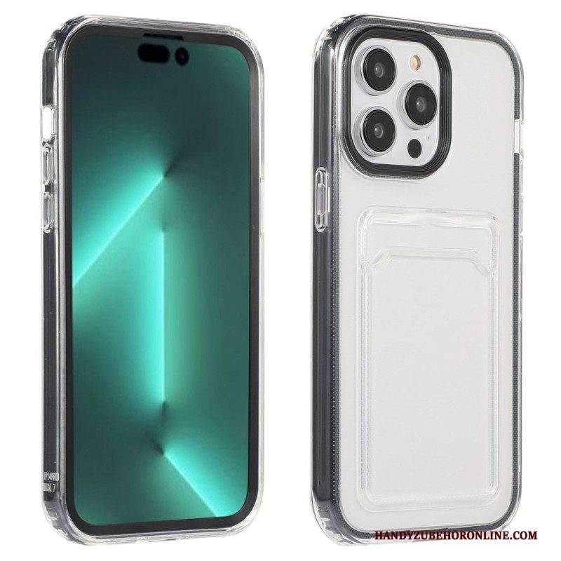 Cover iPhone 14 Portacarte Trasparente