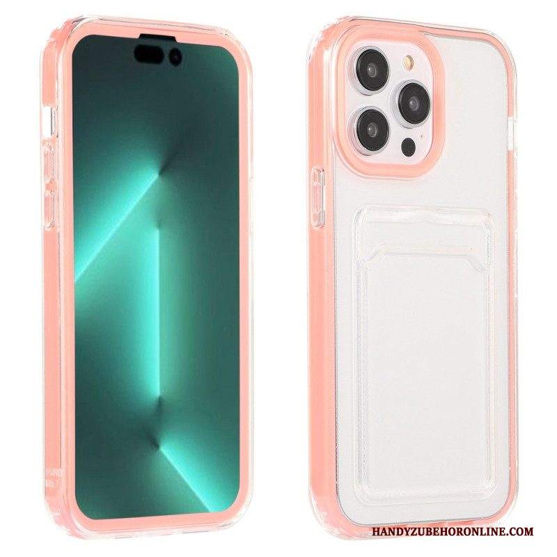 Cover iPhone 14 Portacarte Trasparente