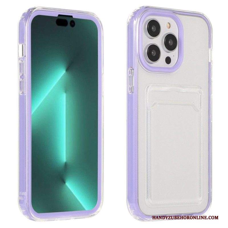 Cover iPhone 14 Portacarte Trasparente