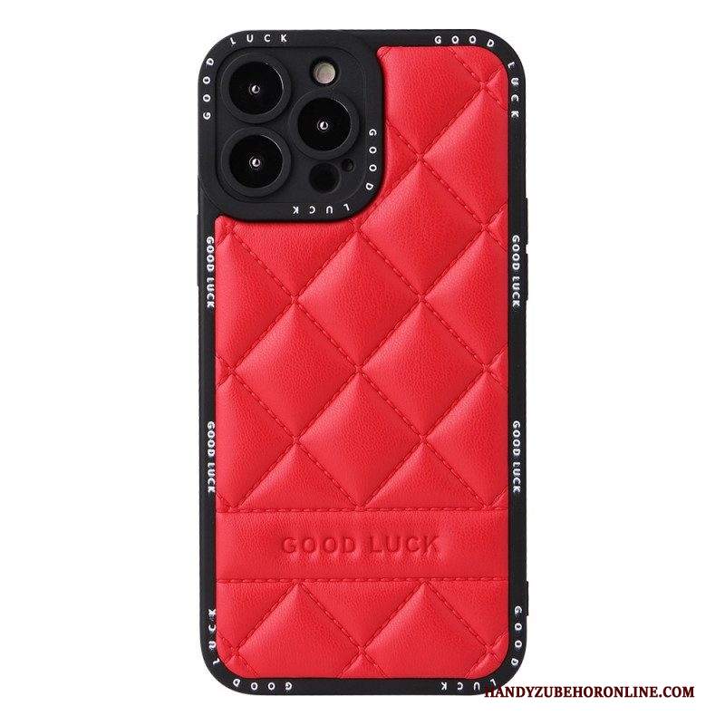 Cover iPhone 14 Pro Buona Fortuna Trapuntata