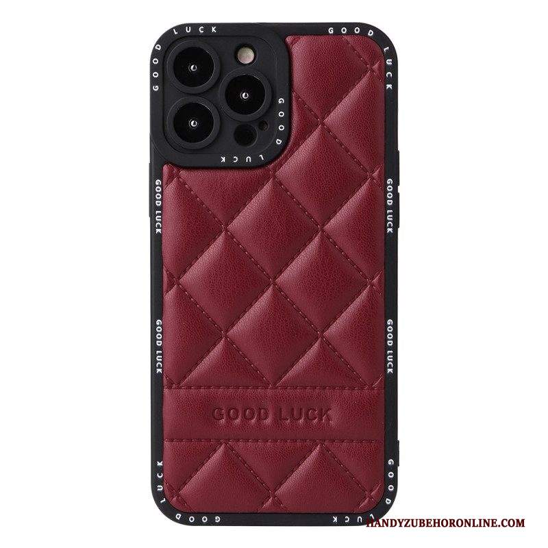 Cover iPhone 14 Pro Buona Fortuna Trapuntata