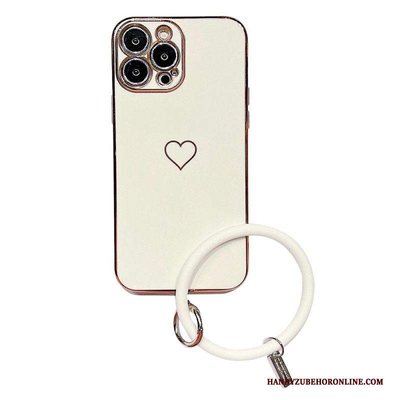 Cover iPhone 14 Pro Con Anello A Cuore