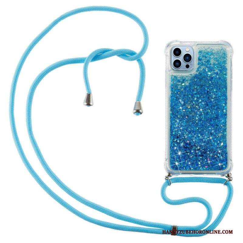 Cover iPhone 14 Pro Design Con Paillettes Con Coulisse