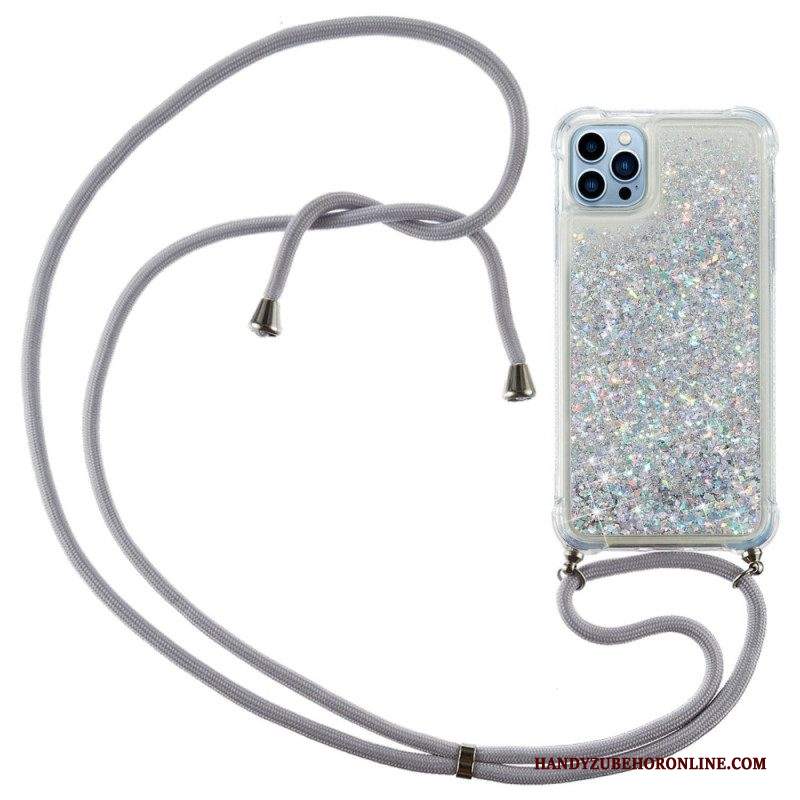 Cover iPhone 14 Pro Design Con Paillettes Con Coulisse