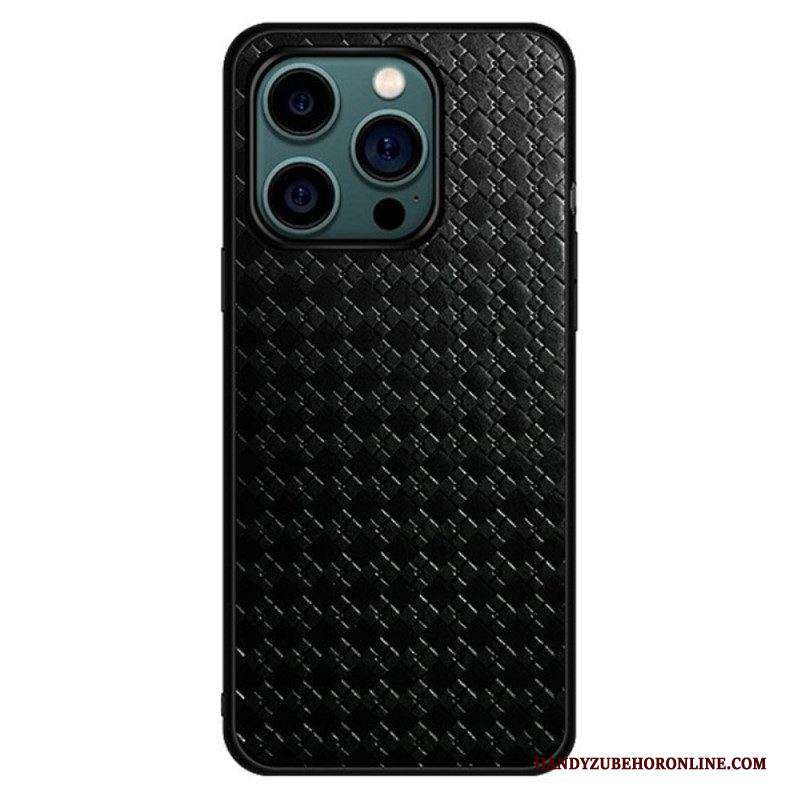 Cover iPhone 14 Pro Ecopelle Intrecciata