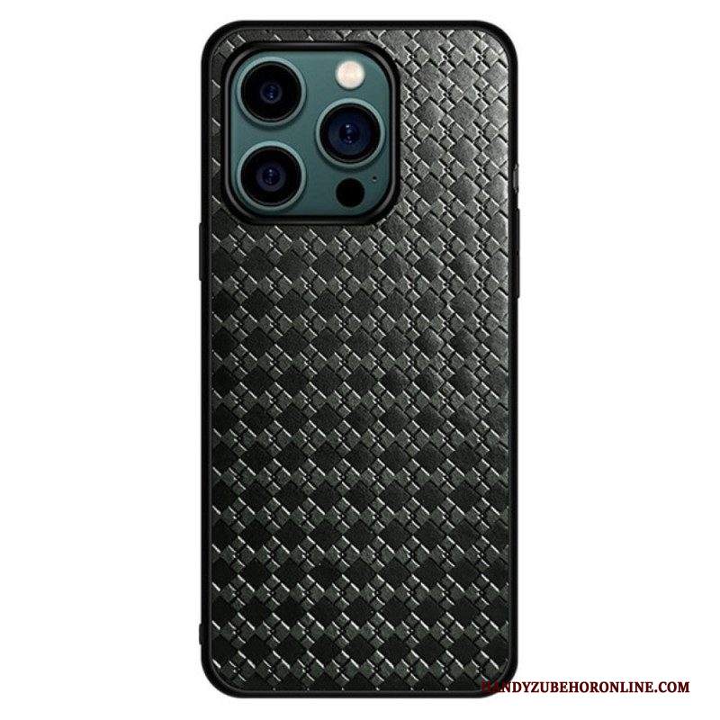 Cover iPhone 14 Pro Ecopelle Intrecciata