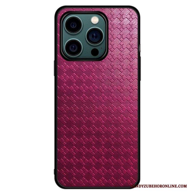 Cover iPhone 14 Pro Ecopelle Intrecciata