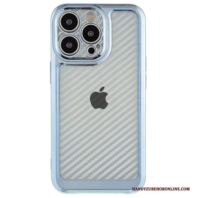 Cover iPhone 14 Pro Elegante Fibra Di Carbonio