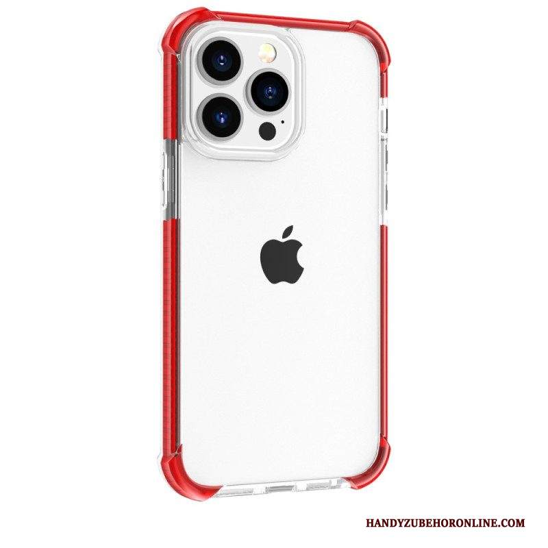 Cover iPhone 14 Pro Max Bordi Colorati Trasparenti