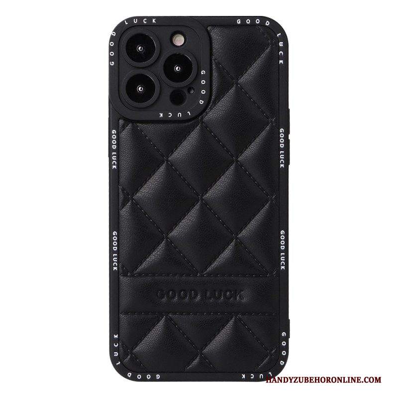 Cover iPhone 14 Pro Max Buona Fortuna Trapuntata