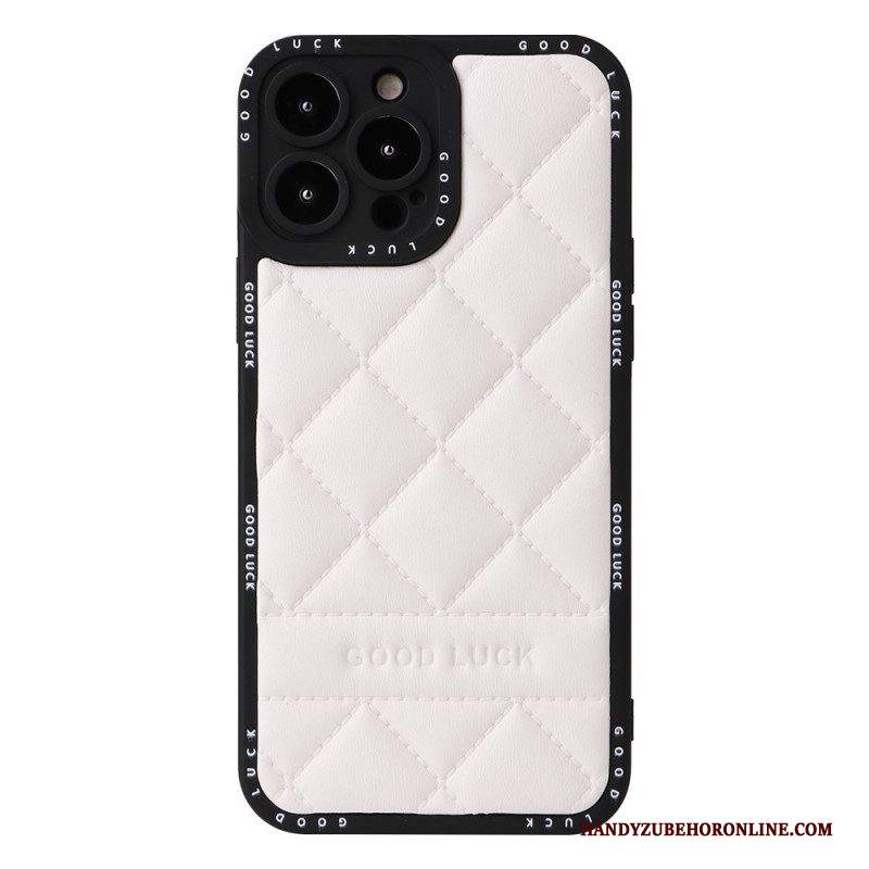 Cover iPhone 14 Pro Max Buona Fortuna Trapuntata