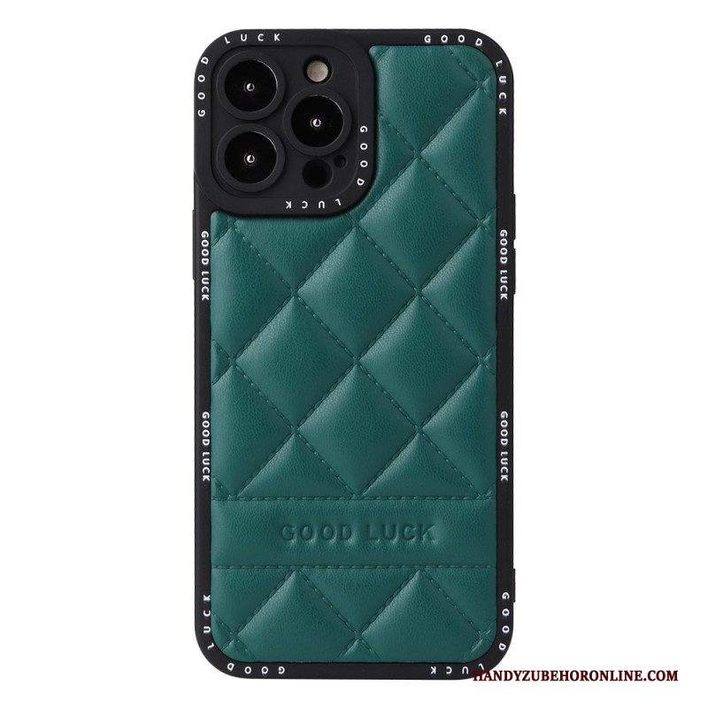 Cover iPhone 14 Pro Max Buona Fortuna Trapuntata