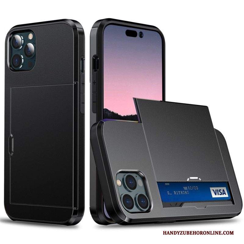 Cover iPhone 14 Pro Max Due Portacarte Con Cerniera