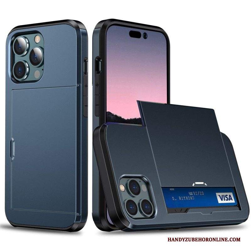 Cover iPhone 14 Pro Max Due Portacarte Con Cerniera