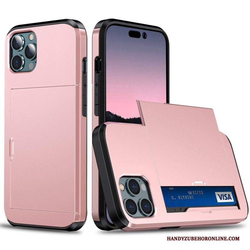 Cover iPhone 14 Pro Max Due Portacarte Con Cerniera