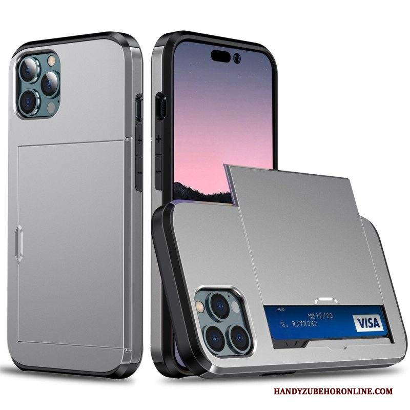 Cover iPhone 14 Pro Max Due Portacarte Con Cerniera