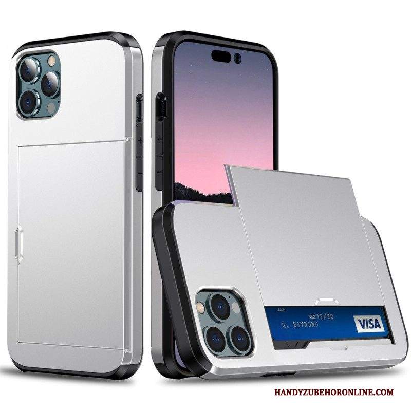 Cover iPhone 14 Pro Max Due Portacarte Con Cerniera