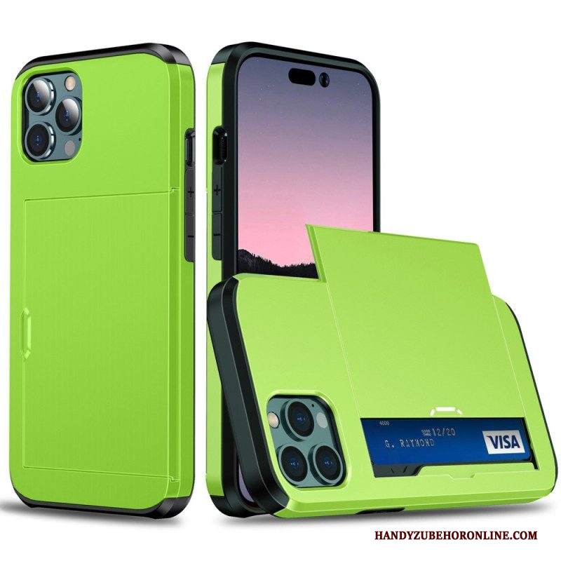 Cover iPhone 14 Pro Max Due Portacarte Con Cerniera