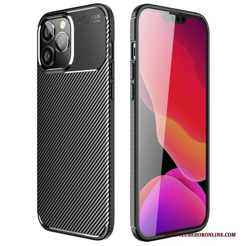 Cover iPhone 14 Pro Max Fibra Di Carbonio Flessibile