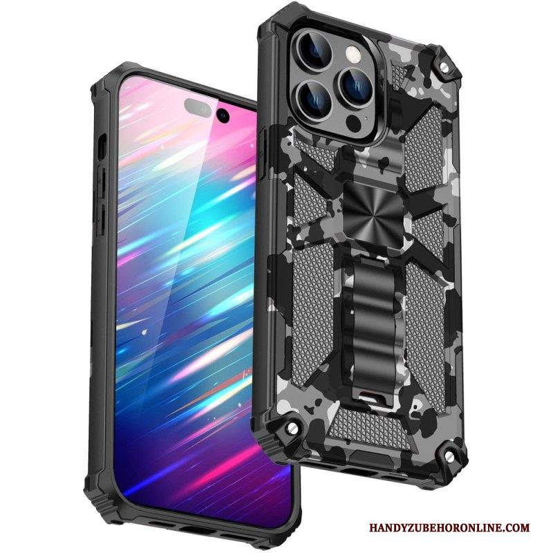 Cover iPhone 14 Pro Max Supporto Rimovibile Mimetico