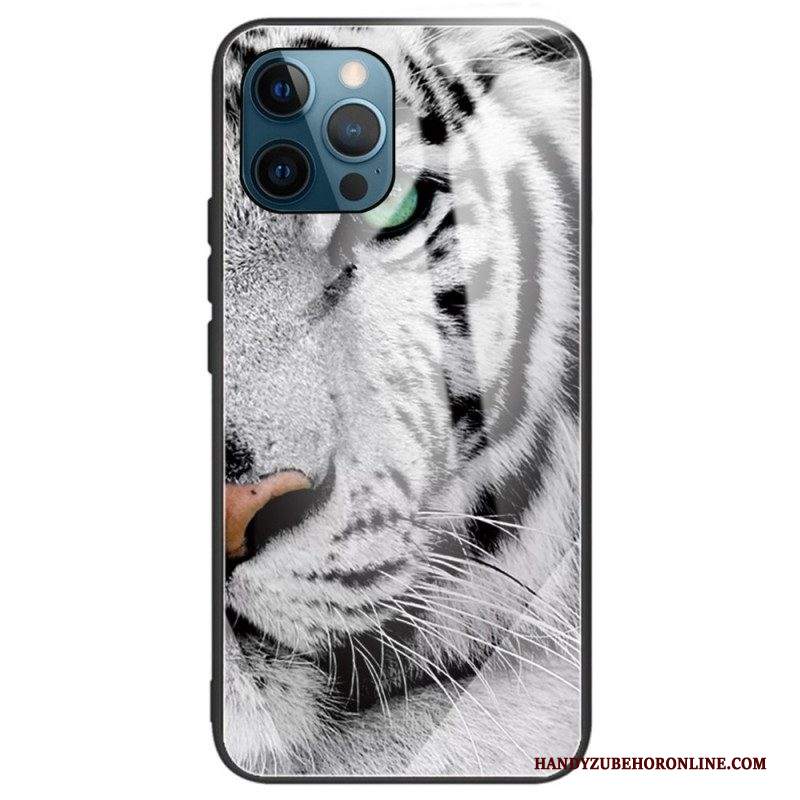 Cover iPhone 14 Pro Max Vetro Temperato Tigre