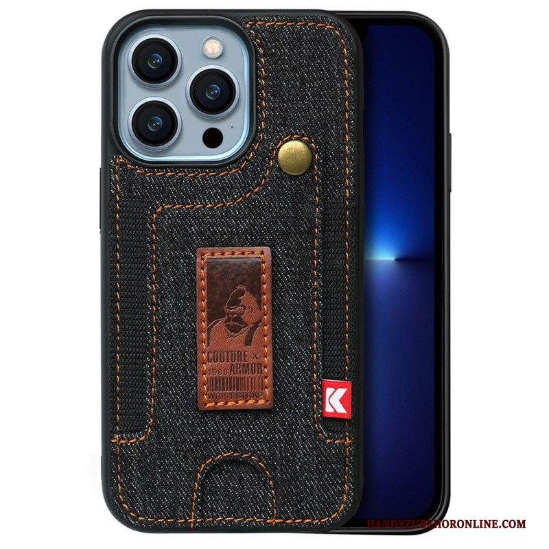 Cover iPhone 14 Pro Porta Carte E Cinturino Per Jeans