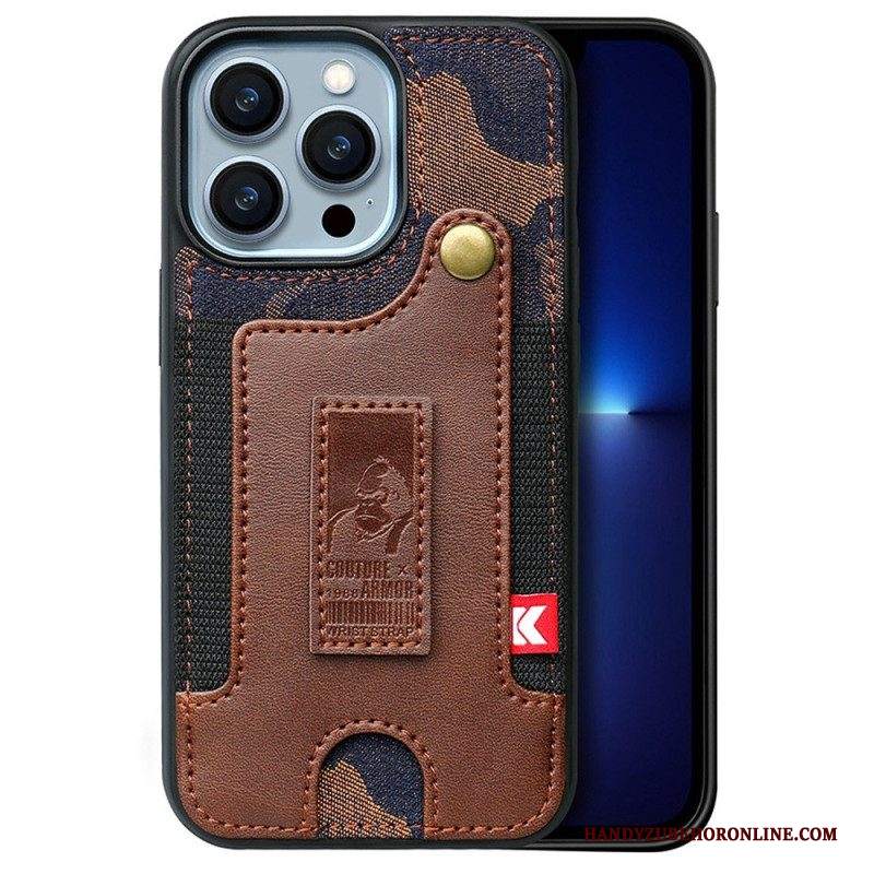 Cover iPhone 14 Pro Porta Carte E Cinturino Per Jeans