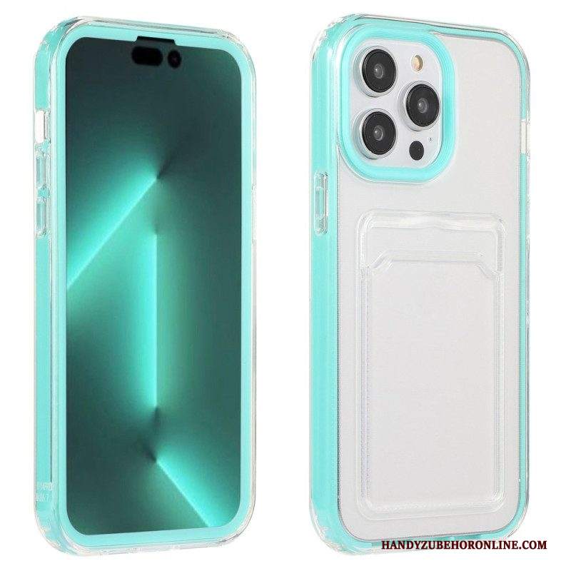 Cover iPhone 14 Pro Portacarte Trasparente