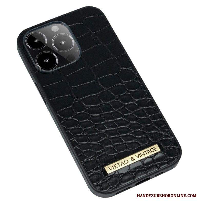 Cover iPhone 14 Pro Similpelle Di Coccodrillo Vietao