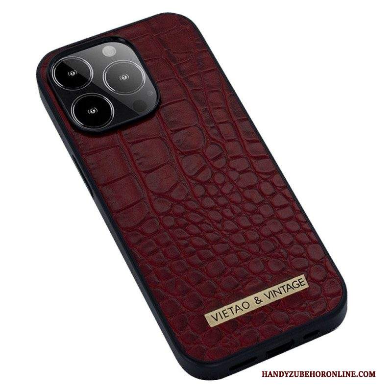 Cover iPhone 14 Pro Similpelle Di Coccodrillo Vietao