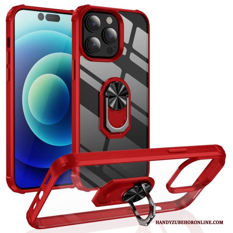 Cover iPhone 14 Pro Trasparente Con Anello-supporto