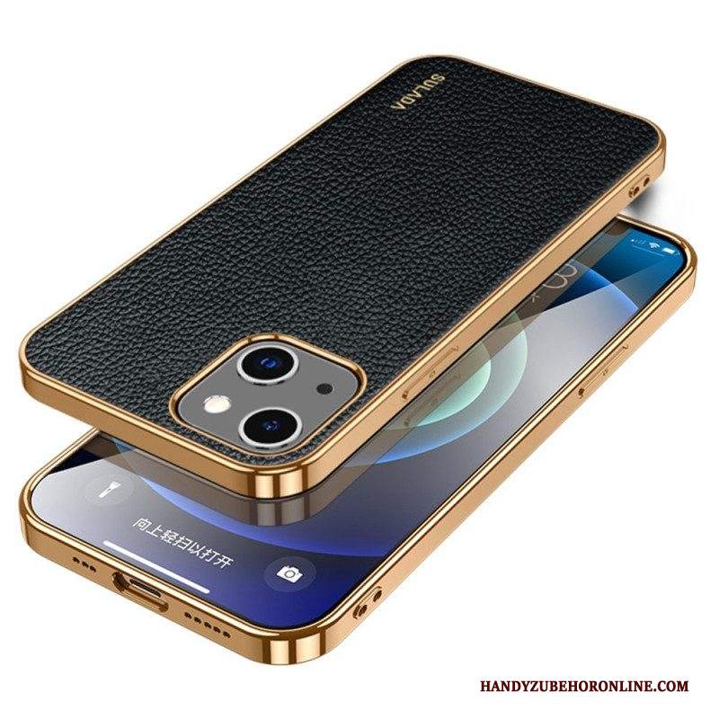 Cover iPhone 14 Stile Pelle Sulada