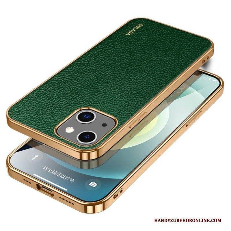 Cover iPhone 14 Stile Pelle Sulada