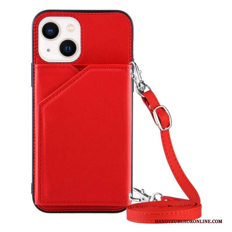 Cover iPhone 14 Tracolla Portacarte